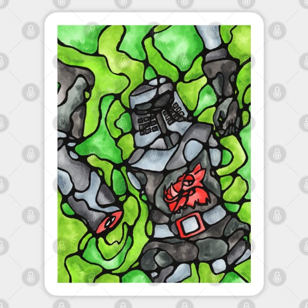 Black Knight Sticker by AlstonArt